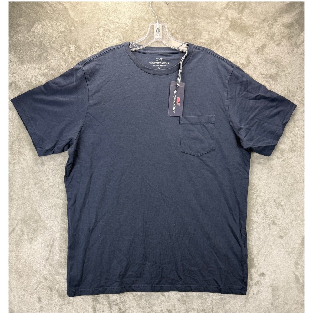 Vineyard Vines Mens SS Pocket T-Shirt Blue Blazer Navy New With Tags L